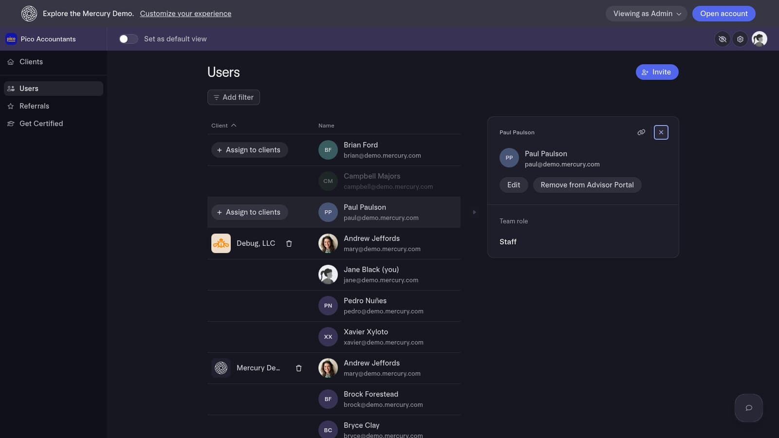 Advisor Portal
